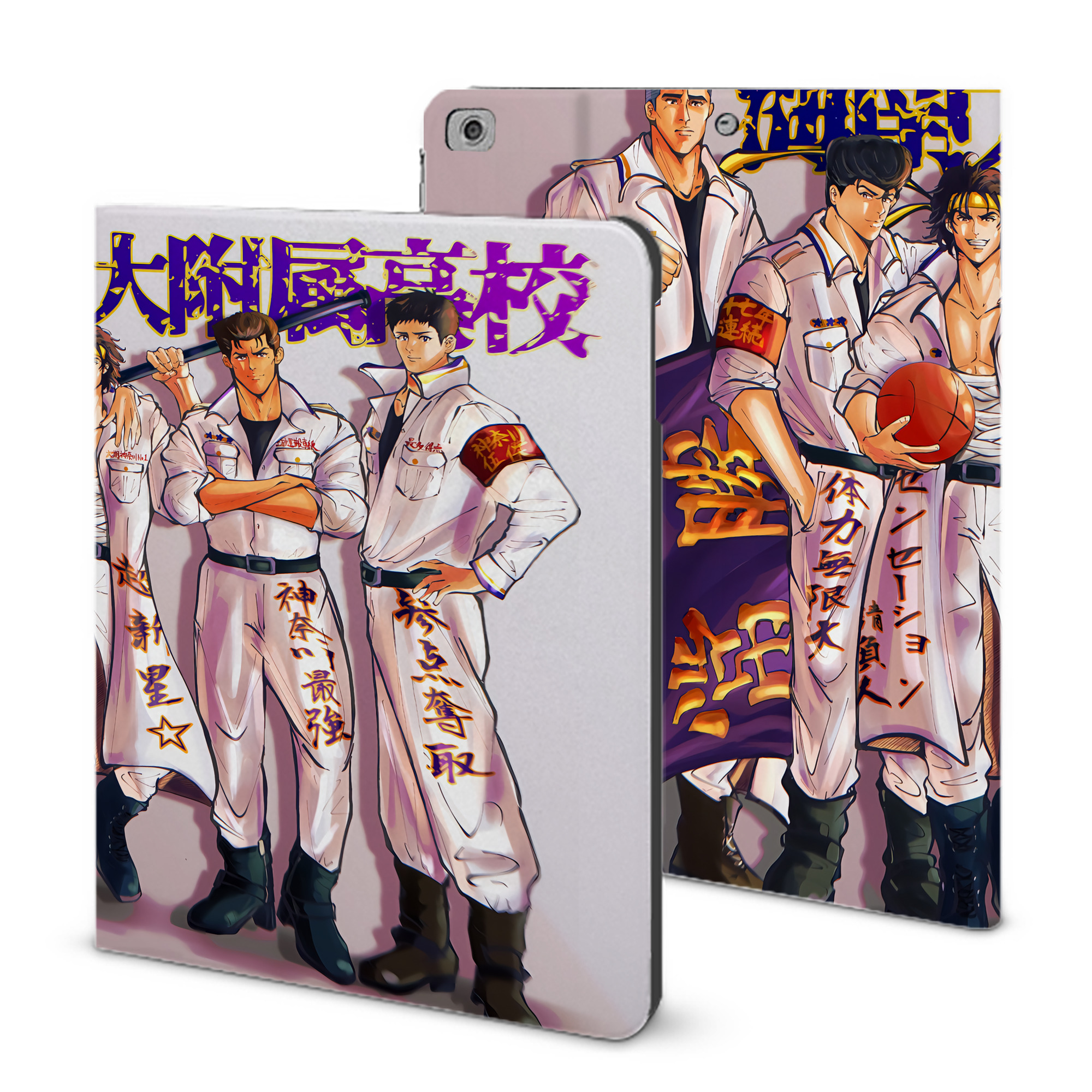 （画像用） SLAM DUNK／スラムダンク IPad ケース ブック型 PUレザー TPU 耐衝撃 軽量 薄型 ペン収納なし 全面保護 IPad 各モデル対応